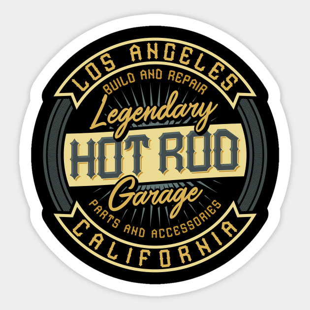 Hot Rod Legendary Garage California Sticker by BrillianD